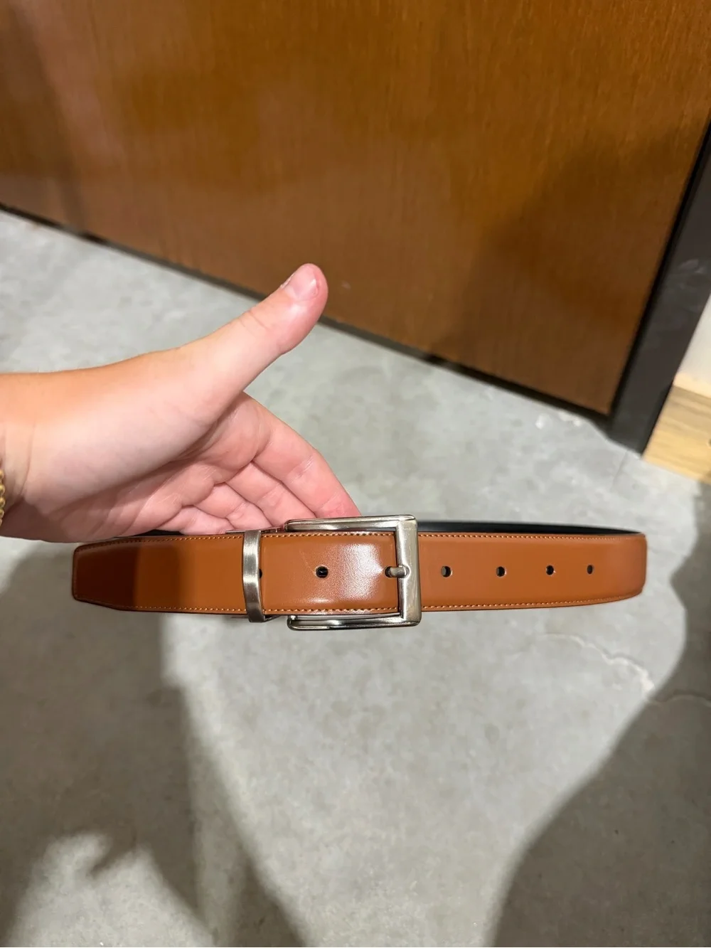 Perry Ellis reversible leather